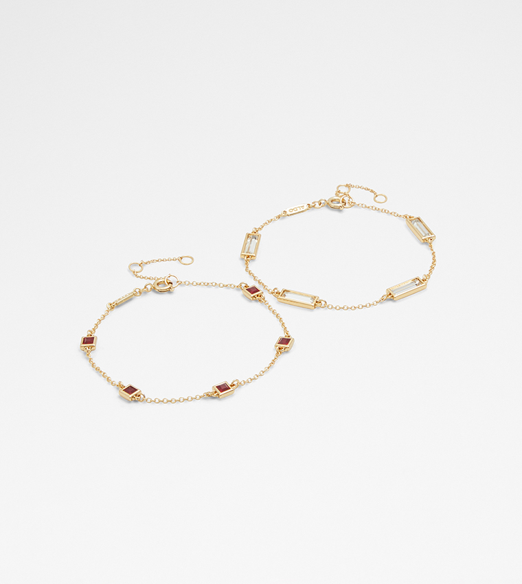YBOTHA 2 Pack Gold-Tone Bracelets