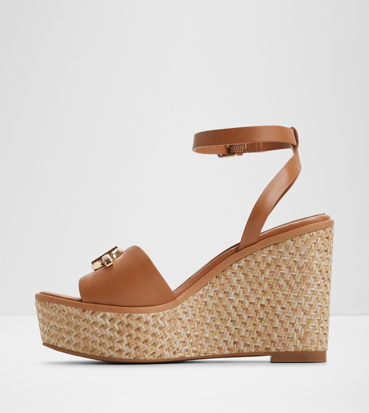 YBYLIN Textured Wedge Sandals