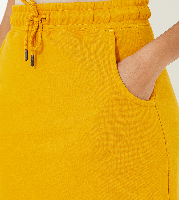 Aero Elastic Drawstring Midi Skirts