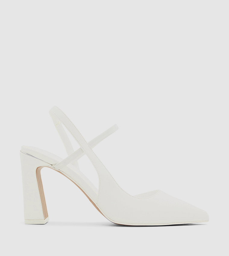 White block heel shoes hotsell