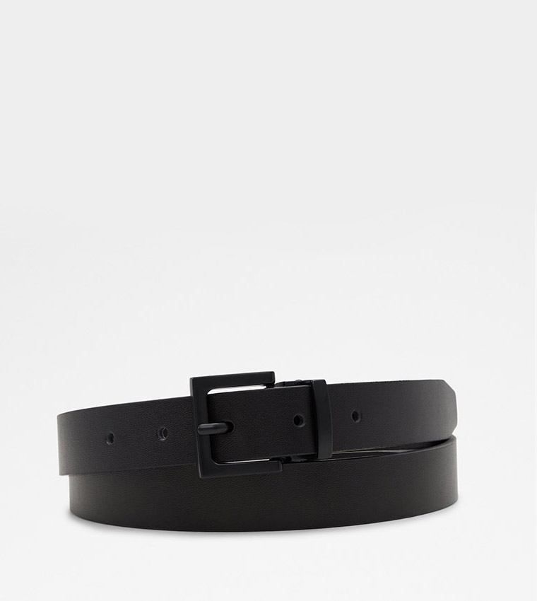 ZAYCH Buckle Detail Leather Belt 