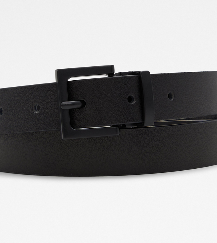 ZAYCH Buckle Detail Leather Belt 