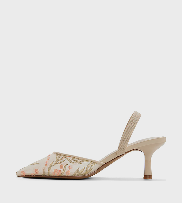 ZAYDAN Embroidered Pointed Toe Pumps