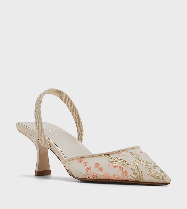 ZAYDAN Embroidered Pointed Toe Pumps