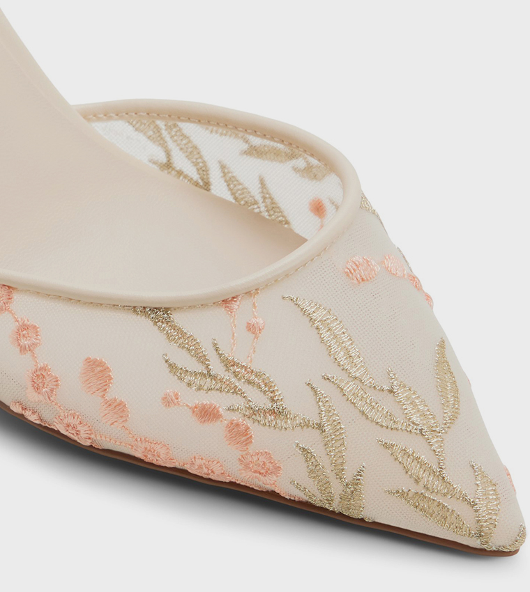 ZAYDAN Embroidered Pointed Toe Pumps