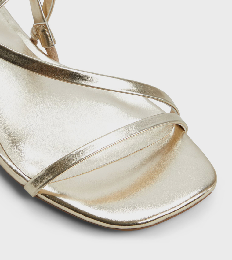 ZERAH Metallic Slingback Flat Sandals