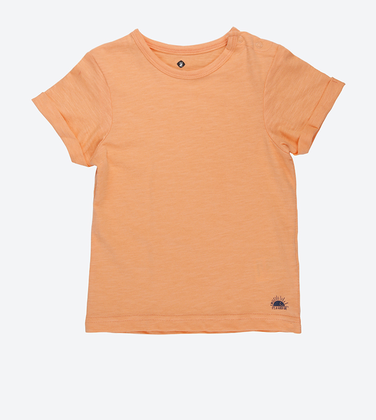 Buy Z Generation Heather Effect Short Sleeve T Shirt Orange ZG