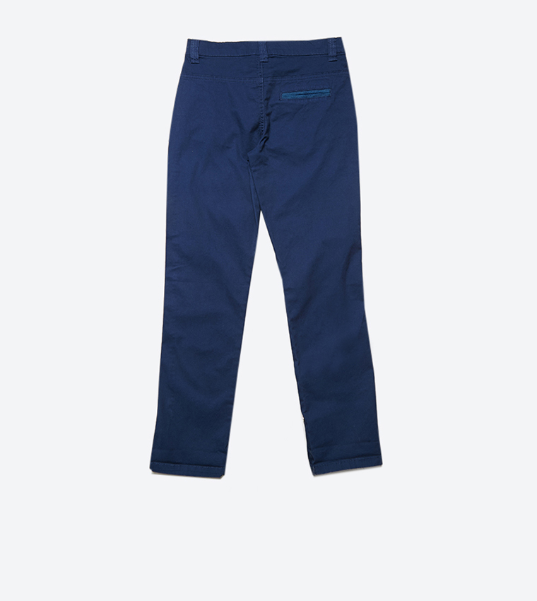 Button and Zip Fly Closure Casual Chinos