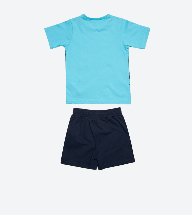 Graphic Short Sleeves T-Shirt and Shorts Set 