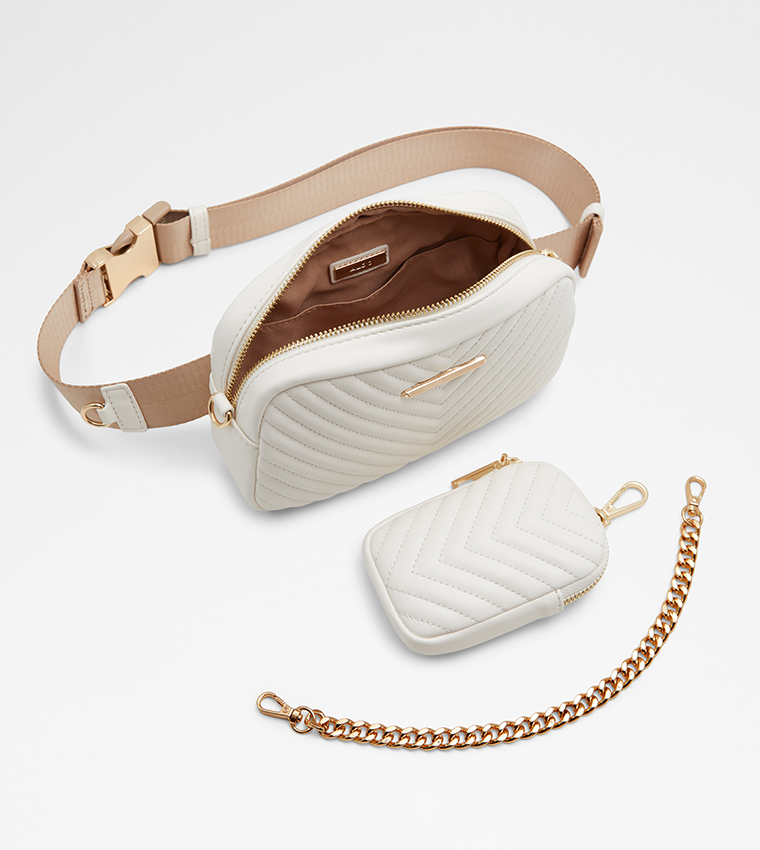 Buy Aldo ZINKA Quilted Waist Bag With Coin Pouch In Off White 6thStreet Qatar